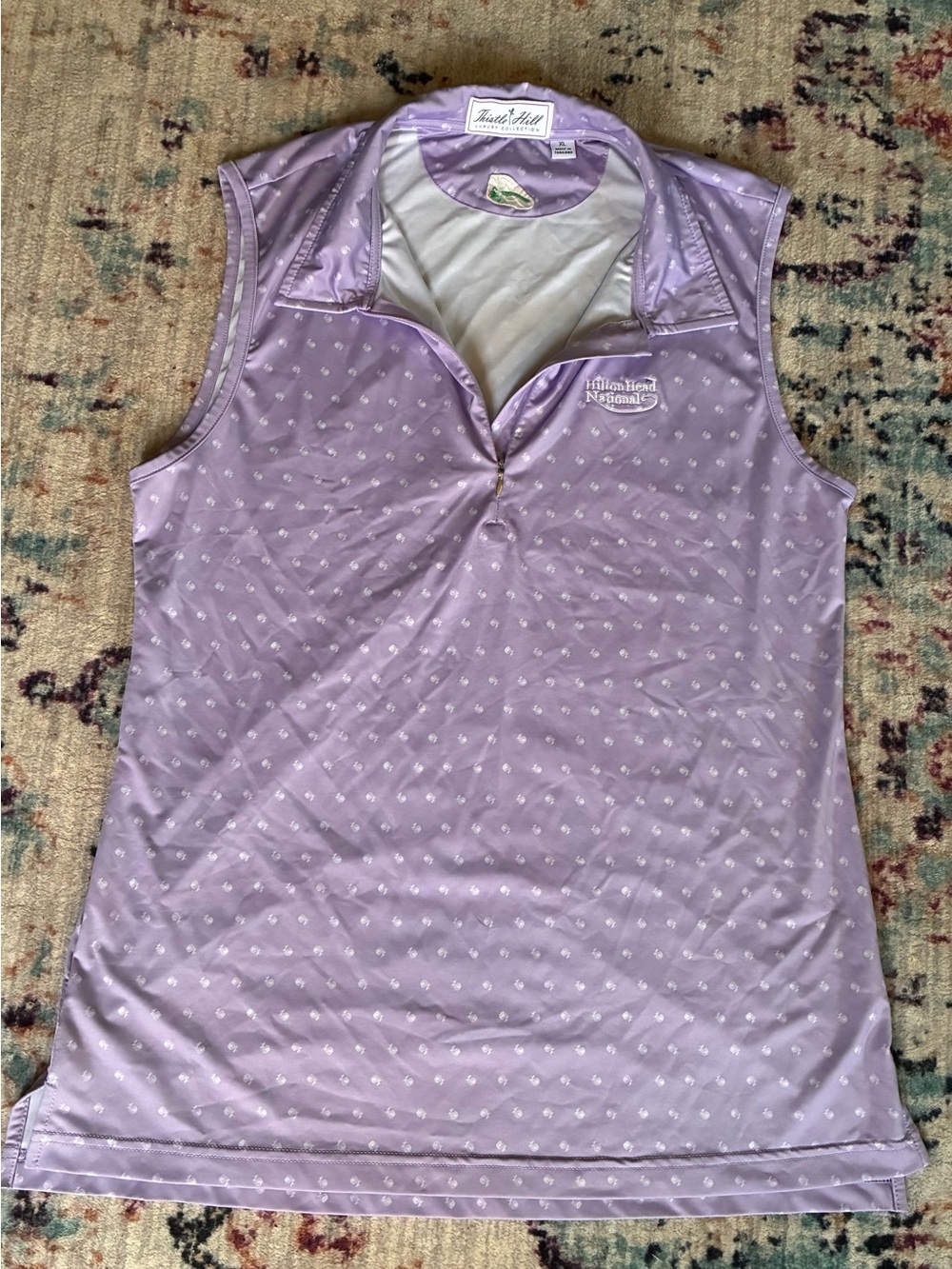 Thistle Hill Lavender Sleeveless Polo Tank X-Large